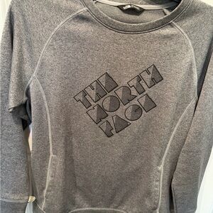The North Face Women’s Crewneck in Heather Gray